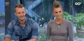 Carsten Mogensen and his girlfriend Mie Skov during the interview. (photo: TV2, Go' aften Danmark)