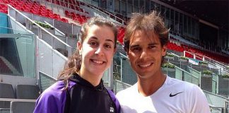 World No. 1 Carolina Marin and the greatest clay-court player in tennis history, Rafael Nadal. (photo: GettyImages)