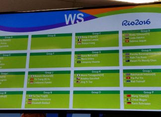 Women's singles draw for the 2016 Rio Olympics. (photo: BWF)