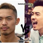 Lin Dan vs Chen He (a celebrity from China).