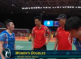 Yu Yang argues with her coaches at Rio Olympics.