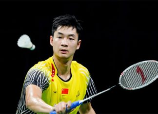 Wang Zhengming plays for China that has way too many good badminton players.