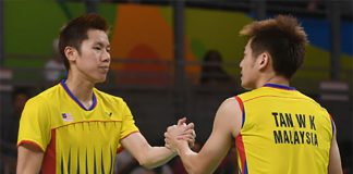 Goh V Shem/Tan Wee Kiong to play No. 2 seeds Chai Biao/Hong Wei on Friday. (photo: AFP)