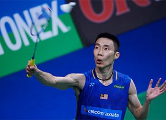 Lee Chong Wei survives a scare against H. S. Prannoy in the 2016 Denmark Open 2nd round. (photo: Lars Ronbog)