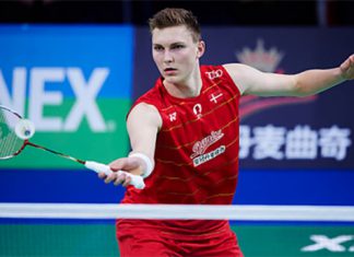 Viktor Axelsen suffers shock exit in the second round of 2016 Denmark Open. (photo: Lars Ronbog)