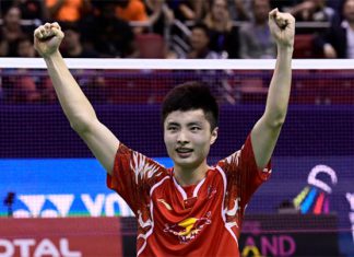 Shi Yuqi is bidding for the Bitburger Open title after his French Open victory. (photo: AFP)