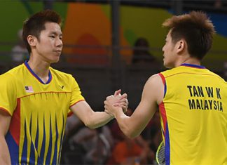 Congratulations to Goh V Shem/Tan Wee Kiong for becoming the World No. 1 men's doubles pair. (photo: AFP)