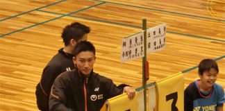 Kento Momota attends the Kumamoto earthquake charity event.