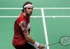 Jan Jorgensen loses a close semi-final match to Sameer Verma at the 2016 Hong Kong Open. (photo:AP)