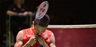 Lee Chong Wei plays badminton with big heart. Love that guy!