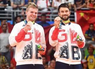 Marcus Ellis and Chris Langridge win men's doubles bronze medal at Rio Olympics. (photo: AP)