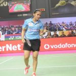 Saina Nehwal celebrates the crowd as she beats her opponents in the 2017 Premier Badminton League (PBL). (photo: AFP)