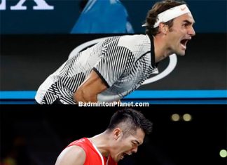 Roger Federer (top) and Lin Dan are the greatest tennis player and badminton player of all time. (photo: AP)