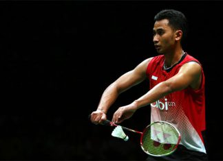 Tommy Sugiarto looks to win his first international tournament in 2017 on Sunday. (photo: AFP)