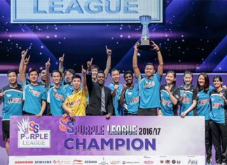 Congratulations to Petaling Jaya BC for winning the 2016/2017 Purple League title. (photo: Asyraf Hamzah)