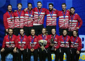 Denmark win the 2017 European Mixed Team Badminton Championships. (photo: BadmintonEurope)