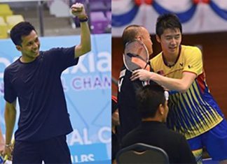 Misbun Ramdan (left) is set to play Lim Chi Wing in the Malaysian National Championships final on Saturday. (photo: Bernama)