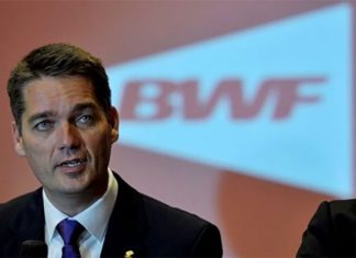 Congratulations to Poul-Erik Hoyer Larsen on his re-election as President of BWF. (photo: AP)