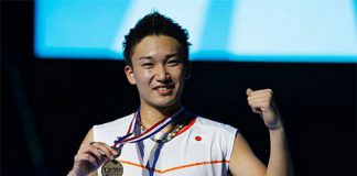 Kento Momota is a young and extremley bright badminton talent. (photo: AFP)