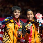 Amelia Alicia Anscelly calls it quits on BAM Soong Fie Cho and Amelia Alicia Anscelly (right) win women's doubles gold medal at the 2015 SEA Games. (photo: Lawrence Loh)
