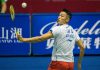 A backhand return from Lin Dan at the 2017 China Masters.