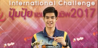 Congratulations to Pannawit Thongnuam for winning the 2017 Thailand International Challenge.