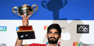 Kidambi Srikanth beats Chen Long to win Australia Open Super Series. (photo: AP)