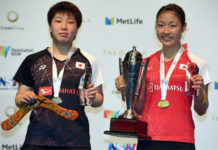 Nozomi Okuhara (right) captures her fourth Super Series title at 2017 Australian Open. (photo: AP)