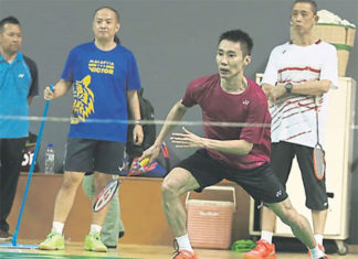 Lee Chong Wei has been training hard under new coach Misbun Sidek. (photo: Bernama)