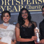 P.V. Sindhu presents Coach of the Year award to Pullela Gopichand. (photo: DC)