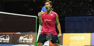 Kento Momota makes strong run at Canada Open. (photo: AP)