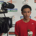 Kento Momota is one victory away for winning his first international title after bagging India Open on April 3, 2016. (photo: jsports_shuttle)