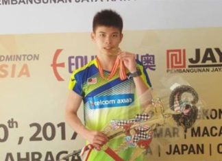 Congratulations to Leong Jun Hao for winning the 2017 Asian Junior Title. (Bernama)