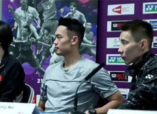 Lee Chong Wei and Lin Dan speak to the press ahead of the World Championships.