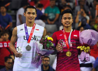 Both Anthony Ginting and Jonatan Christie are establishing themselves among the sport's top men's singles players. (photo: AP)