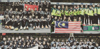 In the picture above are the mixed team gold (China), silver (Malaysia), and bronze (Thailand & Japan) medalists at the medal ceremony of 2016 World Junior Championships. (photo: AP)