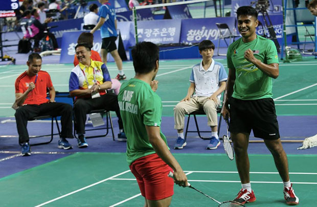 Vountus Indra Mawan (right) is excited to be back to BAM. (photo: Bernama) Vountus Indra Mawan (right) is excited to be back to BAM. (photo: Bernama)