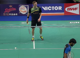 Viktor Axelsen loses to Kidambi Srikanth in 2017 Denmark Open quarter-finals.