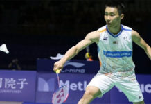 Lee Chong Wei takes revenge on Brice Leverdez in China Open second round.