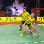 Gabrielle Adcock sprains her ankle in the 2017/2018 Premier Badminton League (PBL).
