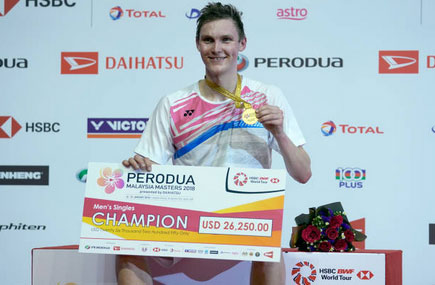Viktor Axelsen is creating his own legacy in badminton. (photo: AP)
