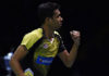 Iskandar Zulkarnain shows strong play at the India Open quarter-finals. (photo:AP)