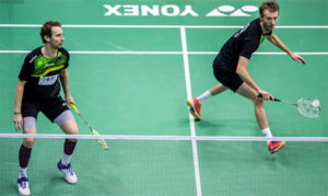 Mathias Boe and Carsten Mogensen are eyeing for their first Swiss Open title on Sunday. (photo: AP)