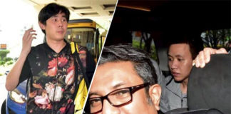 Tan Chun Seang and Zulfadli Zulkiffli were seen at Hotel Jen Tanglin in Singapore. (photo: NSTP)