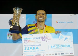 Iskandar Zulkarnain wins his second Malaysia national championships. (photo: NSTP)