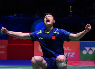 Shi Yuqi wins the 2018 All England. (photo: AP)