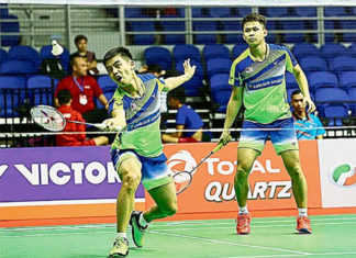 Shia Chun Kang/Tan Wee Gieen are only one match away from winning the 2018 Orleans Masters. (photo: AP)