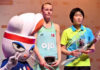 Shiori Saito and Mia Blichfeldt pose during the Orleans Masters medal ceremony. (photo: BWF)