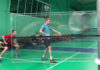 Fixed service height experiment device (photo: Badminton England).