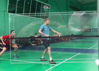 Fixed service height experiment device (photo: Badminton England).
